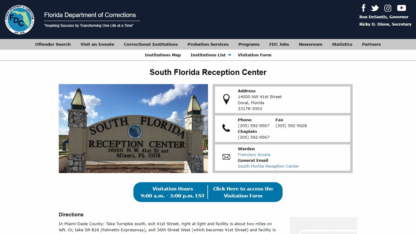 South Florida Reception Center - Florida Department of Corrections